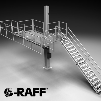 The G-RAFF line of Elevating Platforms | Superior Fall Protection for All Tank Trucks & Bulk Rail Cars
